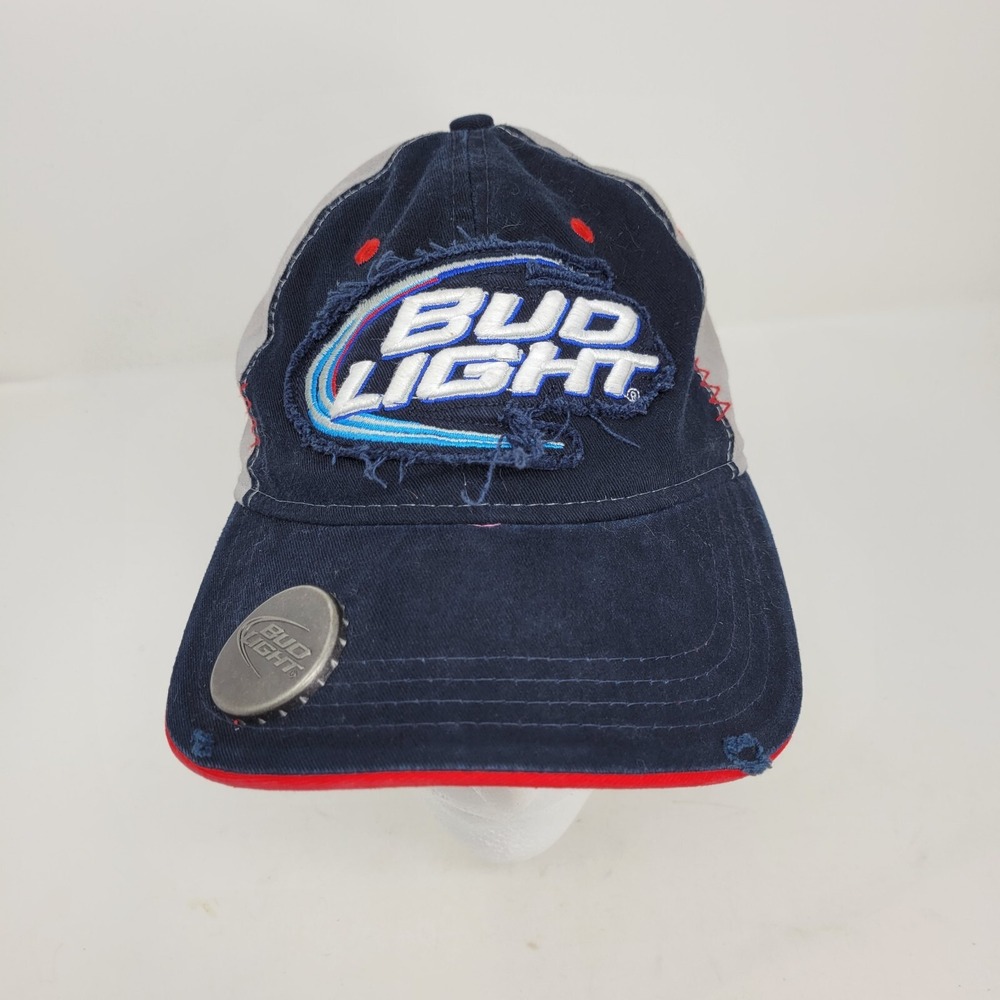 Bud Light Beer Hat Men Baseball Cap Strapback Budweiser Busch Bottle Opener Brew